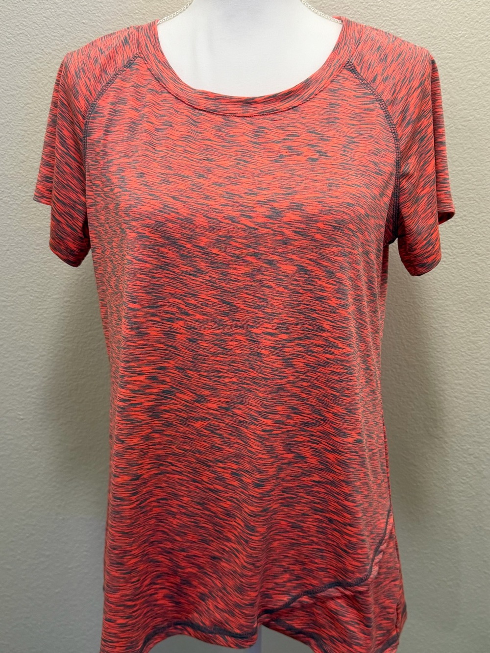 Kimmery orange and gray athletic t-shirt, woman's size med